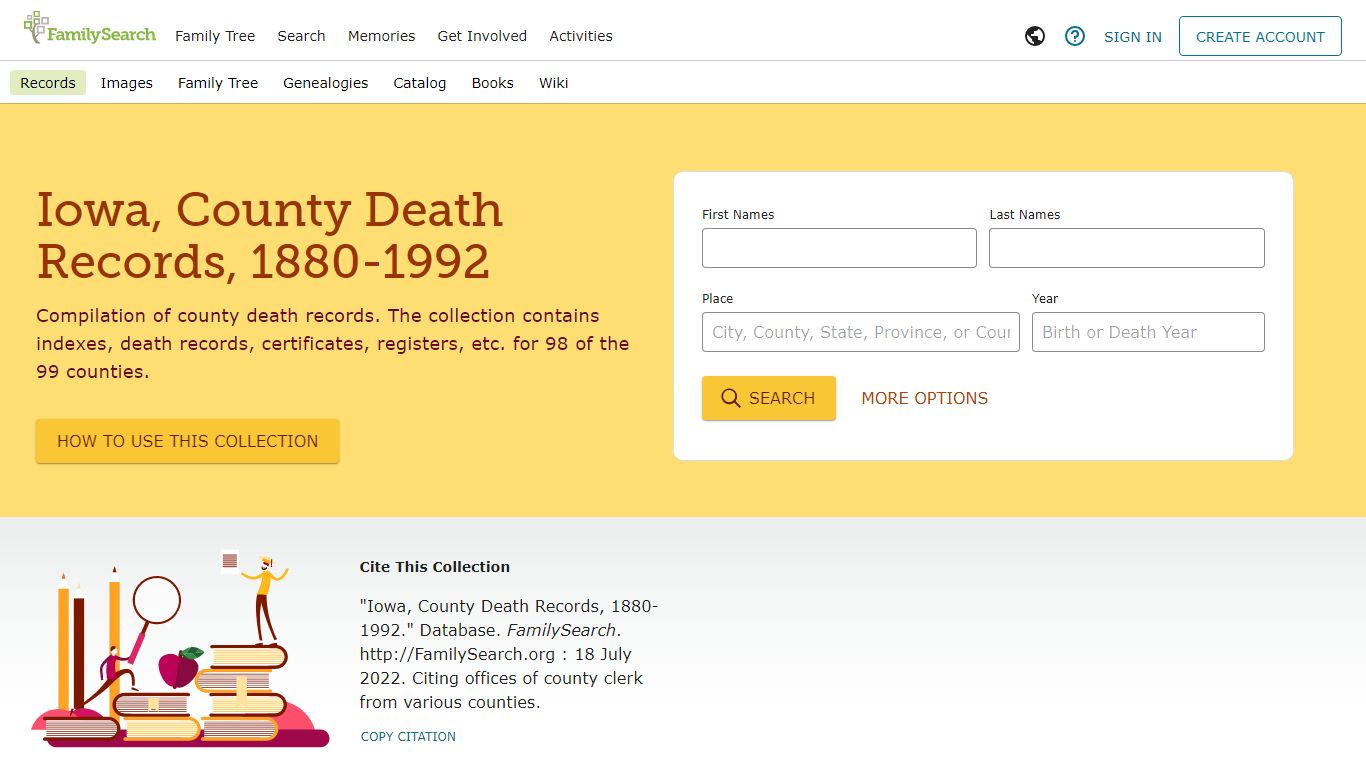 Iowa, County Death Records, 1880-1992 • FamilySearch