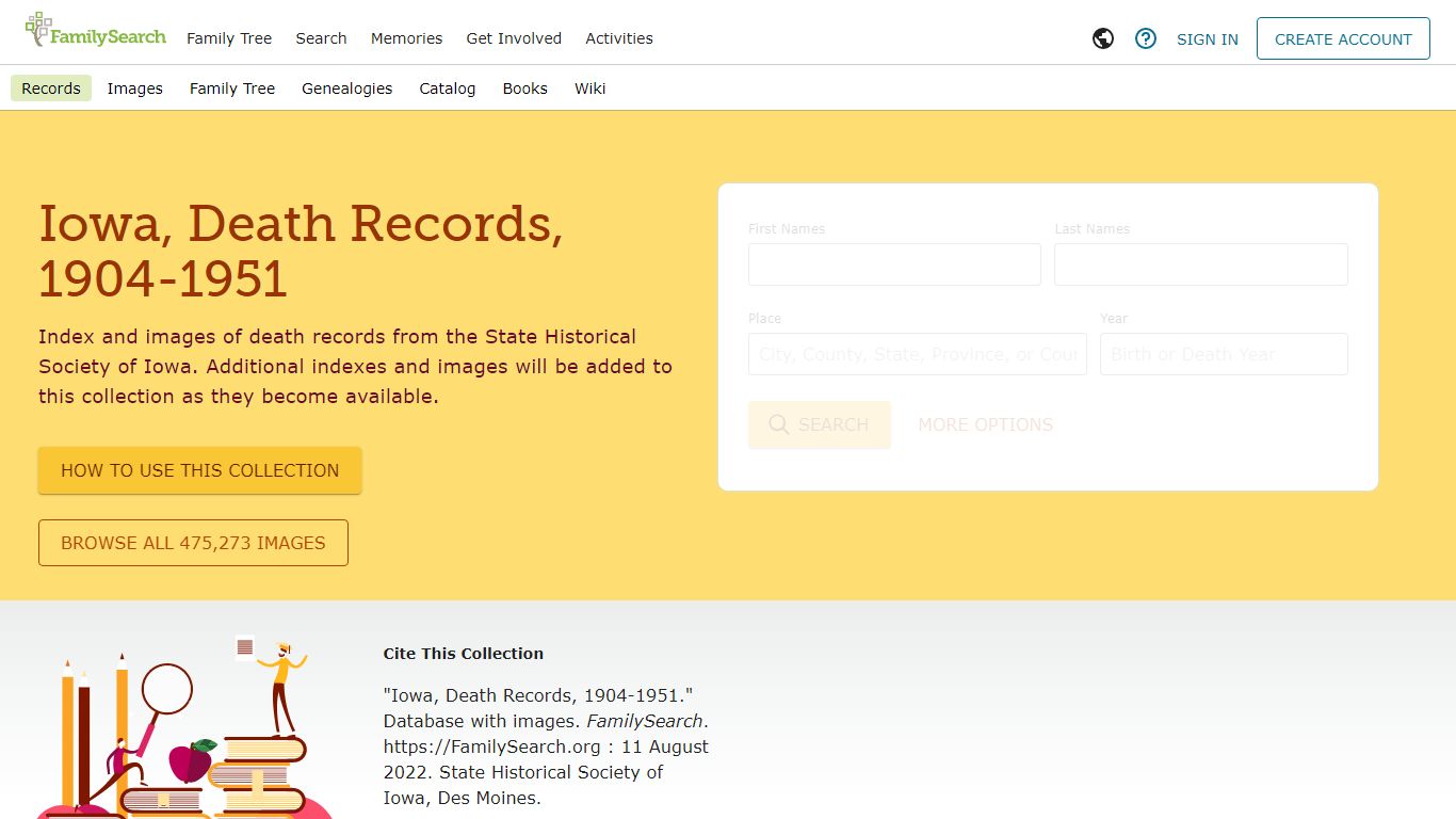 Iowa, Death Records, 1904-1951 • FamilySearch